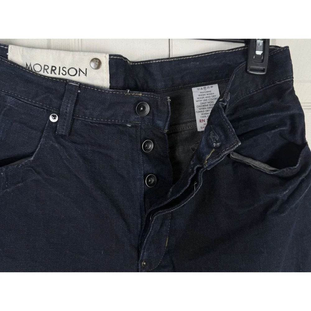 Gap Morrison Jeans Mens 32x32 Blue Denim Button Fly Dark Wash Pigment‎ Dip